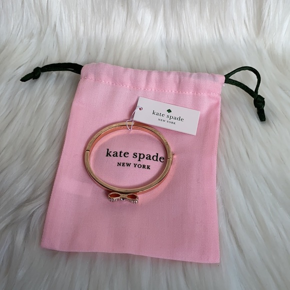 Kate Spade Ready Set Bow Bangle Bracelet Rose GoldTone O0RU1567 - Picture 6 of 10